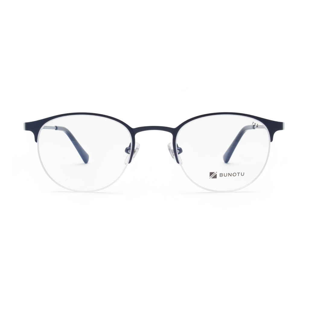 Round Half Rim Black Round
