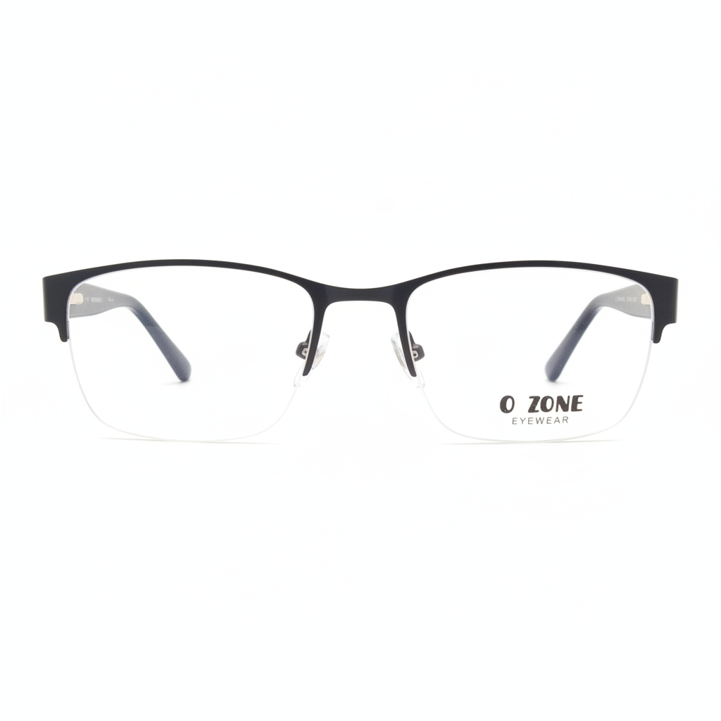 Ozone Black Half Rim