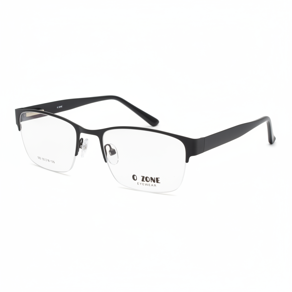 Ozone Black Half Rim