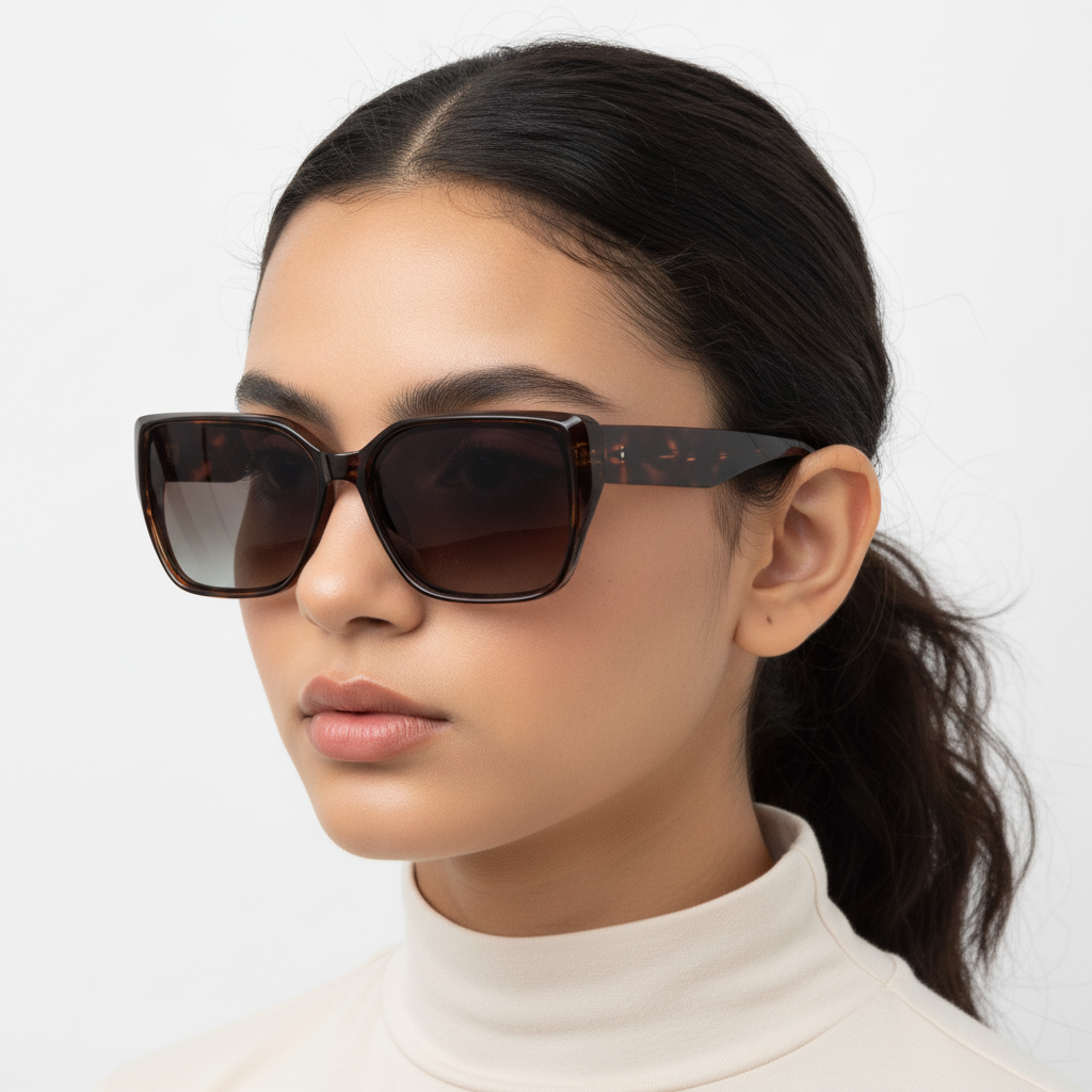 Ladies Square Black Sunglass