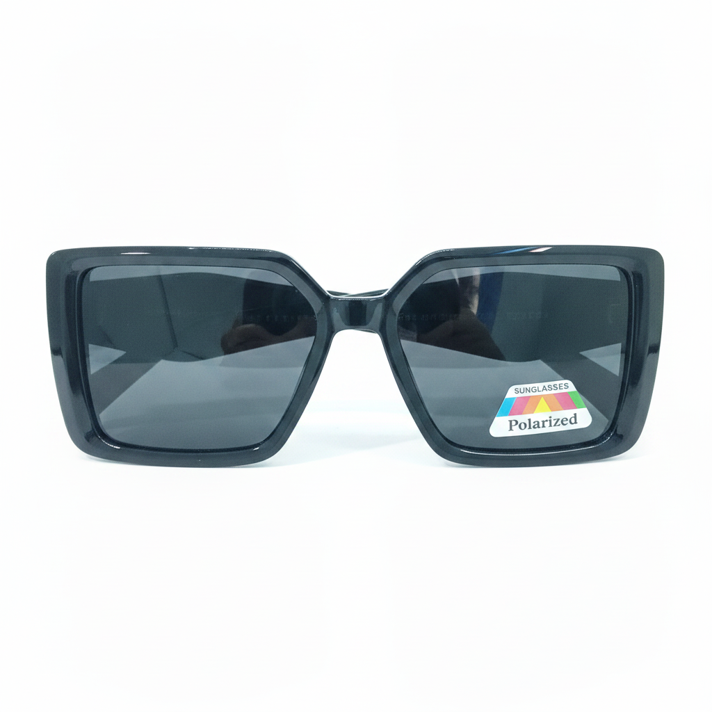 Ladies Polarized Square Black