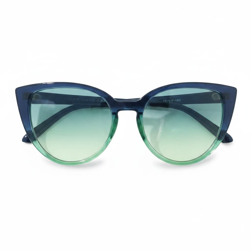 Ladies Green Cateye Sunglass