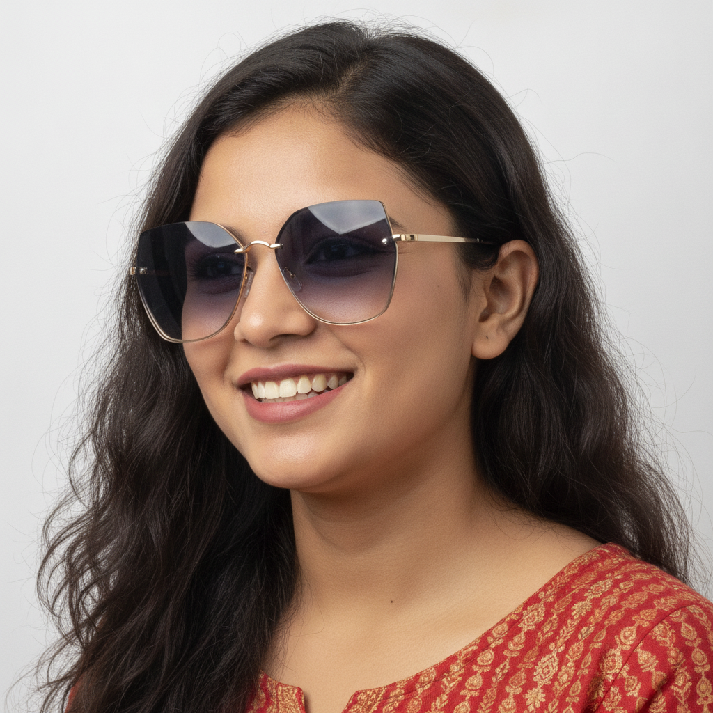 Ladies Grey Shaded Sunglass