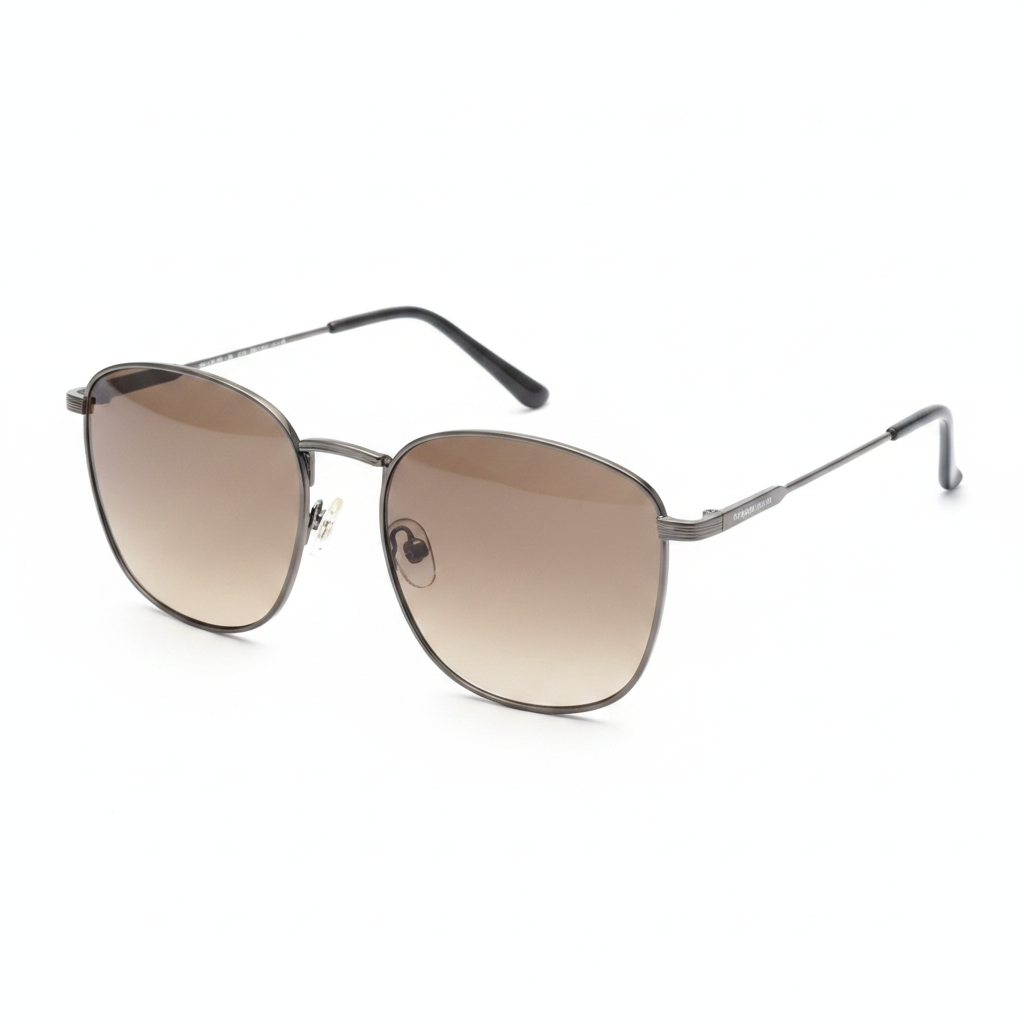 Metal Square Brown Sunglass