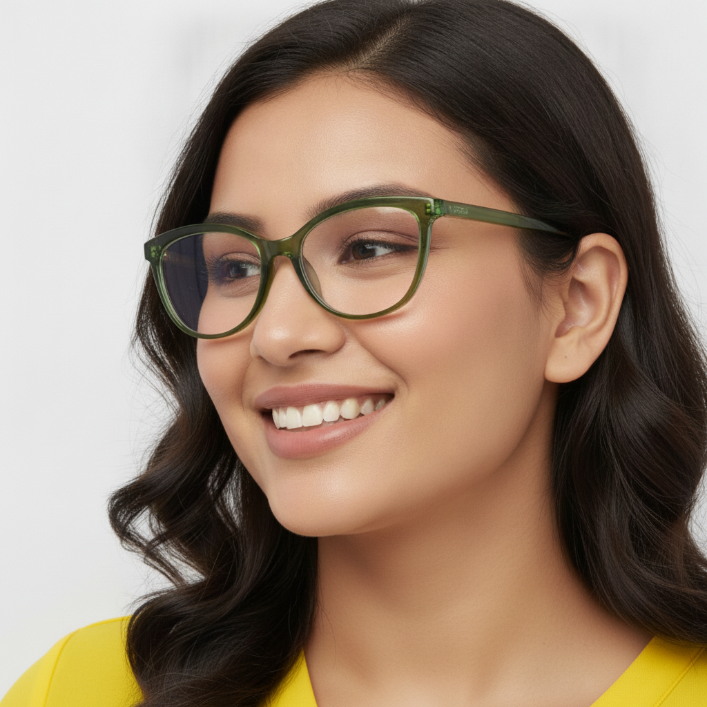 Green Transparent SC Cateye